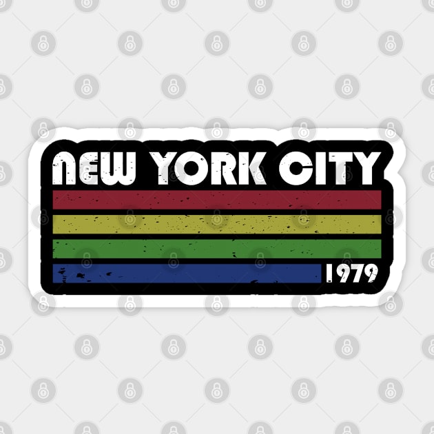 Distressed Vintage New York City - 1979 Sticker by Brad T